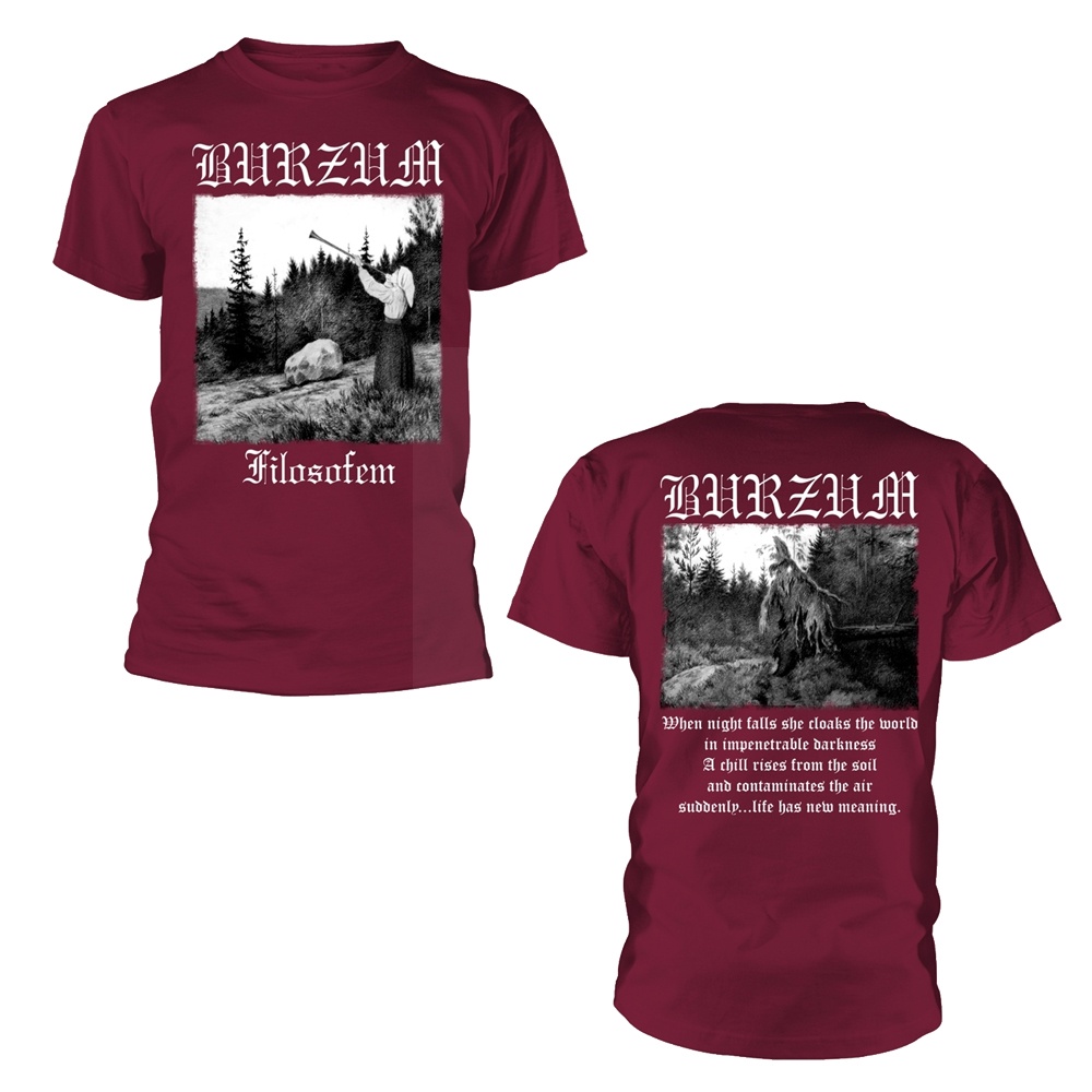 Burzum Filosofem 2018 (Maroon) T Shirt