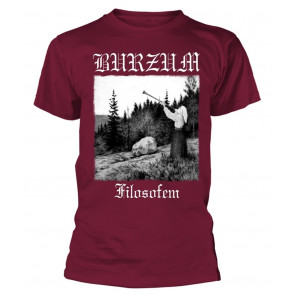 Burzum Filosofem White Print (Maroon) T-Shirt