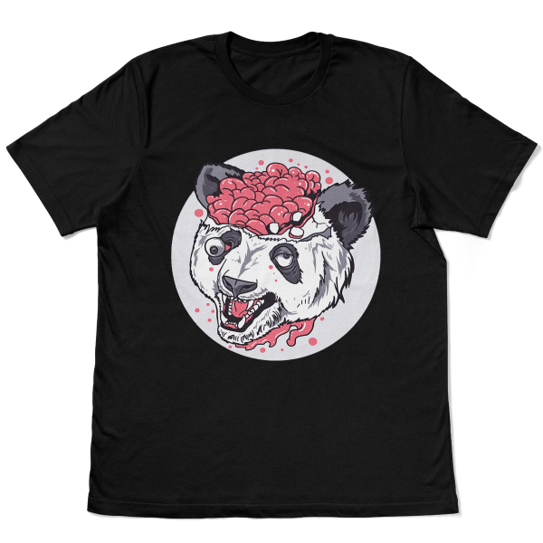 Zombie Panda Tee - Black, L